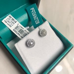 EFFY Sterling silver and Diamond stud earrings